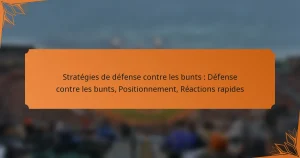 Stratégies de défense contre les bunts : Défense contre les bunts, Positionnement, Réactions rapides