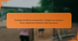 Stratégies de défense situationnelle : S’adapter aux situations de jeu, Alignements défensifs, Rôles des joueurs